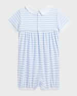 Image 2 of 2: Ralph Lauren Childrenswear Boy's Organic Interlock Golf One-Piece Shortalls, Size 3M-12M