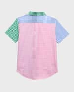Image 2 of 4: Ralph Lauren Childrenswear Boy's Classic Oxford Short-Sleeve Button-Front Sport Shirt, Size S-XL