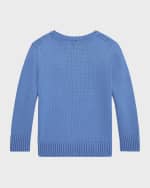 Image 2 of 4: Ralph Lauren Childrenswear Boy's Cotton Crewneck Dog Sweater, Size 2-7