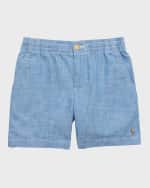 Image 1 of 3: Ralph Lauren Childrenswear Boy's Chambray Prepster Shorts, Size 2-7