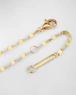 Image 3 of 5: LANA 14K Yellow Gold Disc Chain Lariat Crossary Necklace, 18"