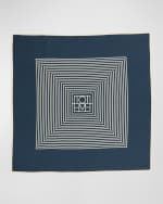 Image 2 of 4: Toteme Centered Monogram Silk Square Scarf