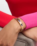 Image 2 of 5: Roberto Coin 18K Rose Gold Diamond and Lapis Bracelet