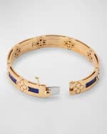 Image 3 of 5: Roberto Coin 18K Rose Gold Diamond and Lapis Bracelet