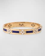 Image 1 of 5: Roberto Coin 18K Rose Gold Diamond and Lapis Bracelet