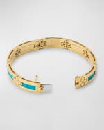 Image 3 of 5: Roberto Coin 18K Yellow Gold Diamond and Turquoise Bracelet