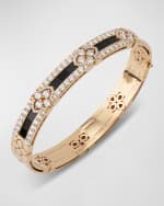 Image 4 of 5: Roberto Coin 18K Rose Gold Black Jade Bracelet with Diamond Edge