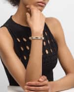 Image 5 of 5: Roberto Coin 18K Rose Gold Black Jade Bracelet with Diamond Edge