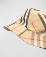 Image 2 of 2: Burberry Men's Check-Lined Reversible Bucket Hat