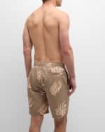 Image 3 of 5: Scotch & Soda Men's Long Coral-Print Swim Shorts