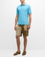 Image 5 of 6: Scotch & Soda Men's Allover Palm-Print Polo Shrit