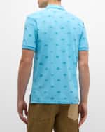 Image 3 of 6: Scotch & Soda Men's Allover Palm-Print Polo Shrit