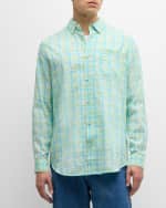 Image 2 of 6: Scotch & Soda Men's Neon Check Sport Shirt