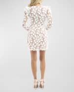 Image 2 of 4: HELSI Christy Scalloped Floral Applique Mini Dress