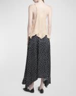 Image 3 of 6: Stella McCartney Polka Dot-Print Tiered Asymmetric Maxi Skirt