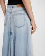 Image 5 of 5: 7 for all mankind Western Paneled Denim Maxi Skirt
