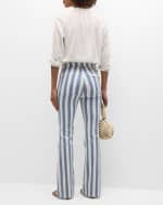 Image 3 of 6: FRAME Le Easy Flare Stripe Jeans