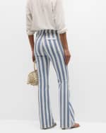 Image 4 of 6: FRAME Le Easy Flare Stripe Jeans