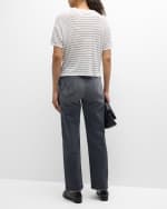 Image 4 of 6: FRAME Crewneck Linen Pocket Tee