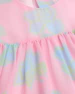 Image 3 of 3: Versace Girl's Rose-Print Silk Dress, Size 12M-3