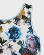 Image 3 of 5: Helena Girl's Vintage Floral Dropwaist Dress, Size 7-12