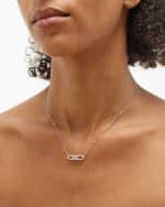 Image 4 of 5: Messika Baby Move 18K White Gold Diamond Pave Necklace