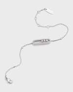 Image 4 of 4: Messika Baby Move 18K White Gold Pave Diamond Station Chain Bracelet