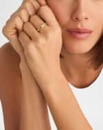 Image 2 of 5: LAGOS 18K Gold Superfine Caviar Beading and Diamond Ring, Size 7