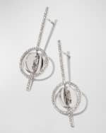 Image 4 of 4: Messika Lucky Move 18K White Gold Arrow Diamond Earrings