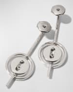 Image 3 of 4: Messika Lucky Move 18K White Gold Arrow Diamond Earrings