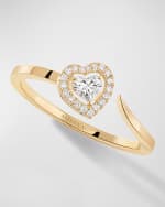 Image 1 of 5: Messika Joy Couer 18K Yellow Gold Diamond Heart Ring