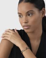 Image 2 of 5: LAGOS Black Caviar Yellow Gold & Ceramic Oval-Link Bracelet, Size 7"