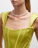 Image 2 of 5: Elizabeth Locke Pearl-Strand Martin-Clasp Necklace
