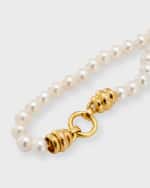 Image 3 of 5: Elizabeth Locke Pearl-Strand Martin-Clasp Necklace