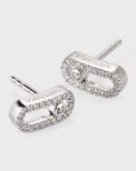 Image 4 of 5: Messika Move Uno 18K White Gold Diamond Stud Earrings
