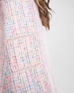 Image 5 of 5: Zoe Girl's Zola Tweed Shift Dress, Size 7-16