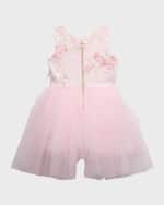 Image 2 of 5: Zoe Girl's Sade 3D Floral Dress, Size 4-6