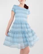 Image 4 of 4: Zoe Girl's Polly Neo Stripe Dress, Size 7-16