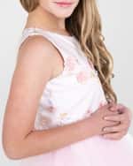 Image 3 of 7: Zoe Girl's Sade 3D Floral Dress, Size 7-16