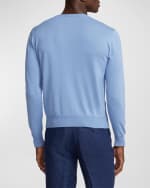 Image 3 of 6: Ralph Lauren Purple Label Men's Cotton Crewneck Sweater