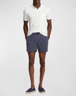 Image 5 of 6: Ralph Lauren Purple Label Men's 4.25-Inch Amalfi Diamond Swim Trunks