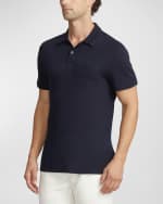 Image 4 of 6: Ralph Lauren Purple Label Men's Linen-Cotton Piqué Polo Shirt