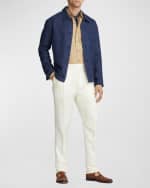 Image 5 of 6: Ralph Lauren Purple Label Men's Burnham Hand-Tailored Linen-Silk Jacket
