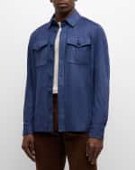 Image 1 of 5: Ralph Lauren Purple Label Men's Suede Overshirt