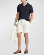 Image 5 of 6: Ralph Lauren Purple Label Men's Silk and Linen Drawstring Shorts