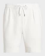 Image 1 of 6: Ralph Lauren Purple Label Men's Silk and Linen Drawstring Shorts