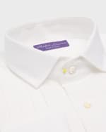 Image 2 of 2: Ralph Lauren Purple Label Men's Linen French Cuff Tuxedo Shirt
