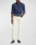 Image 5 of 6: Ralph Lauren Purple Label Men's Hibiscus-Print Sport Shirt