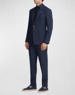 Image 4 of 6: Ralph Lauren Purple Label Men's Kent Hand-Tailored Plaid Seersucker Suit