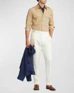 Image 5 of 6: Ralph Lauren Purple Label Men's Brushed Poplin Shirt